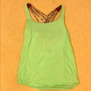 Lululemon Green Open back tank